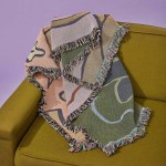 Mushroom People Woven Blanket - Image 3